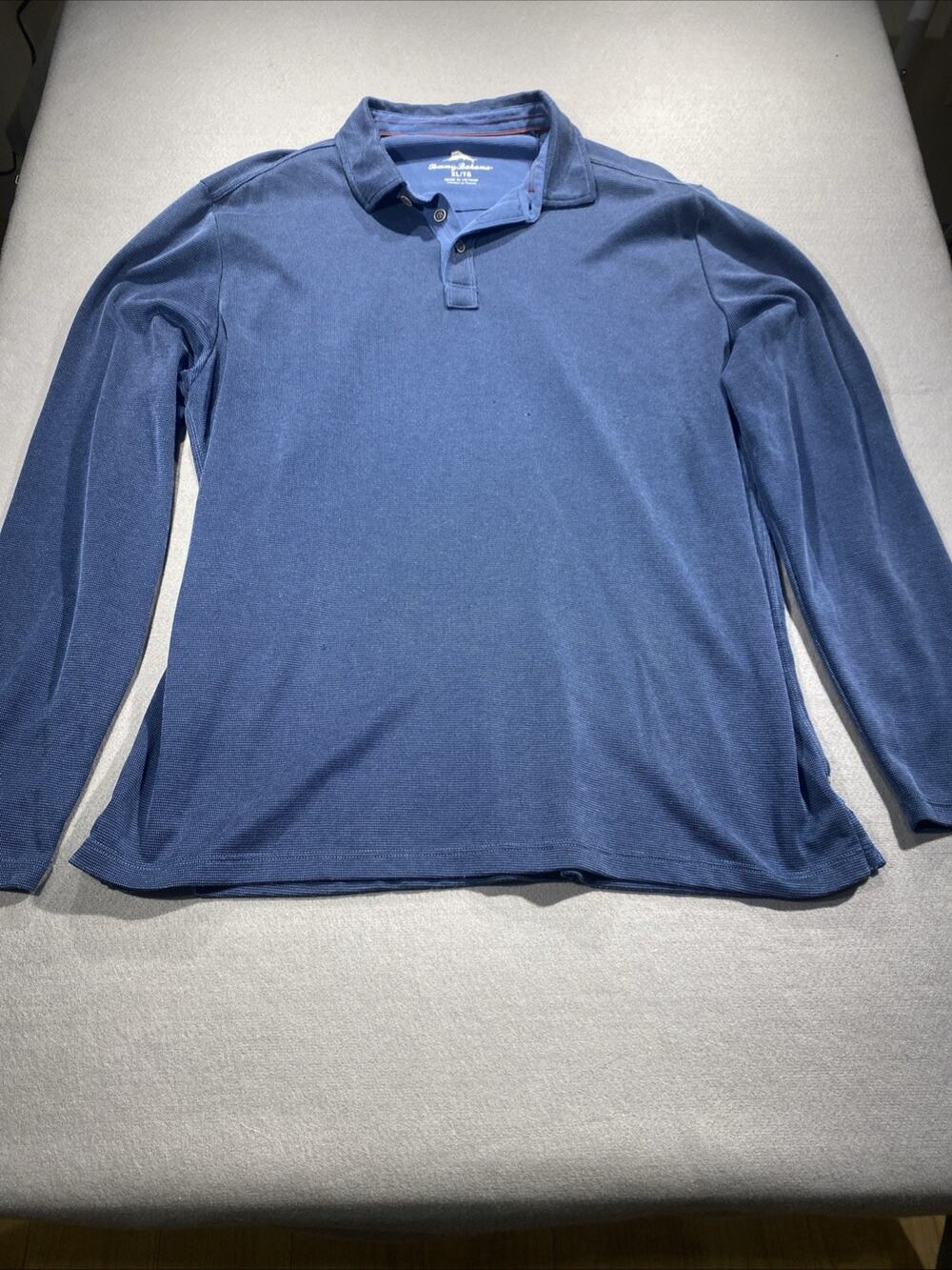 Tommy Bahama Mens Long Sleeve Polo Size XL Blue
